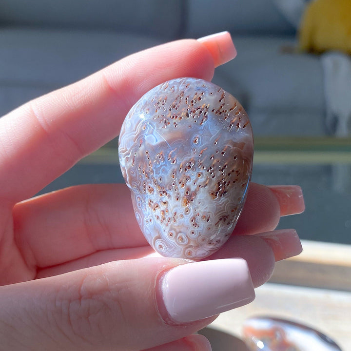 Botswana Agate Pebble Stone - Calm Nerves - Soothe Depression - Crystal Therapy - Self-care Stone - Botswana Pebble - B Quality