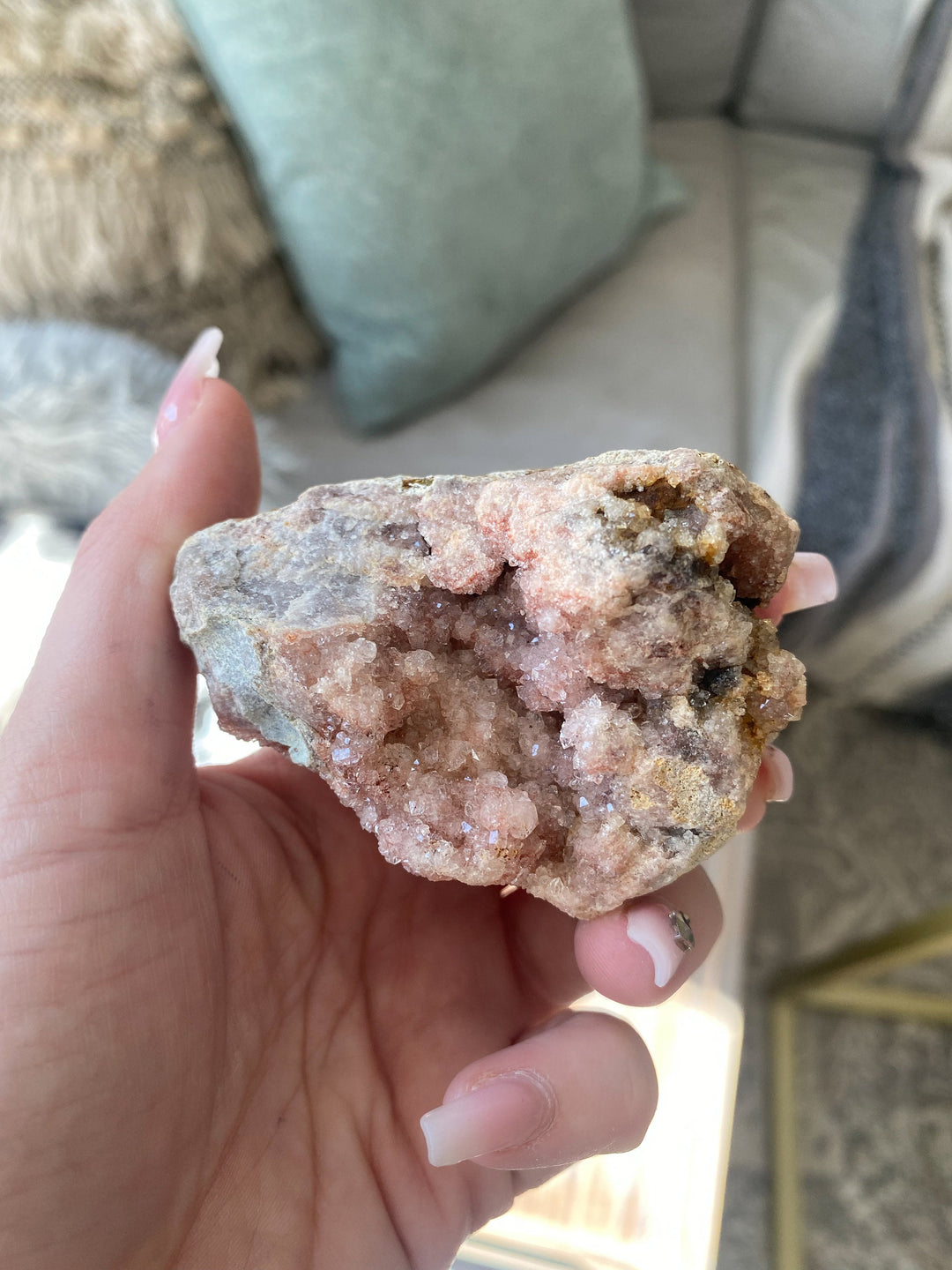 Pink Amethyst Cluster 3" - Protection - Energy Cleanse Crystal - Calming Stone - Creativity - Crown, Third Eye Chakra
