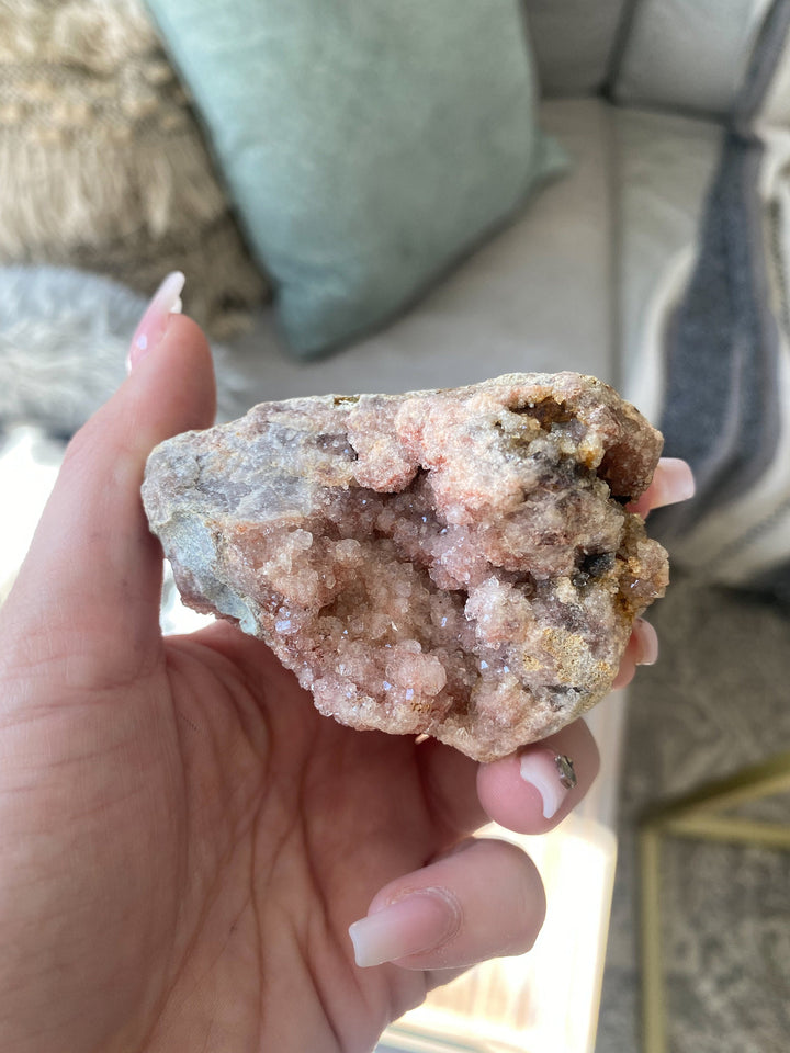 Pink Amethyst Cluster 3" - Protection - Energy Cleanse Crystal - Calming Stone - Creativity - Crown, Third Eye Chakra