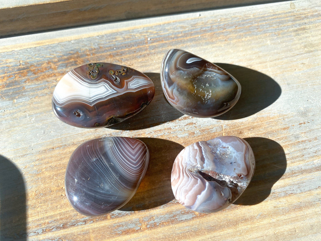 Botswana Agate Pebble Stone - Calm Nerves - Soothe Depression - Crystal Therapy - Self-care Stone - Botswana Pebble - B Quality