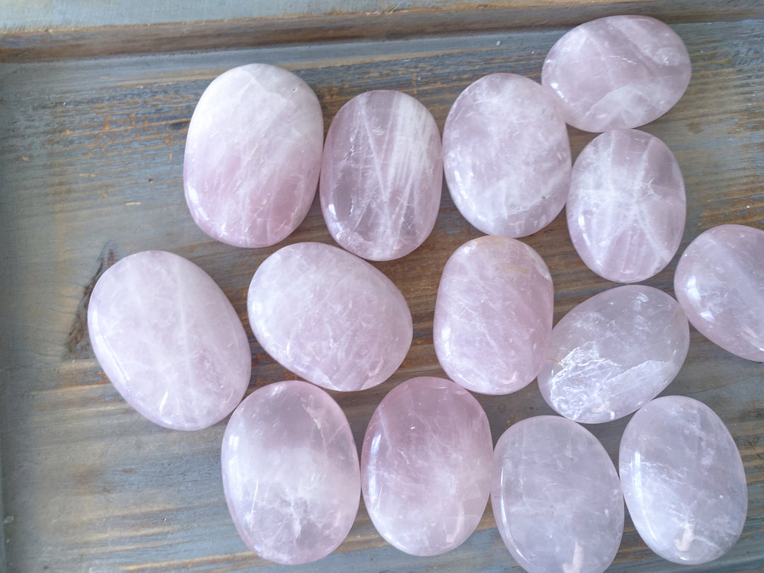 A Quality Rose Quartz Palm Stone