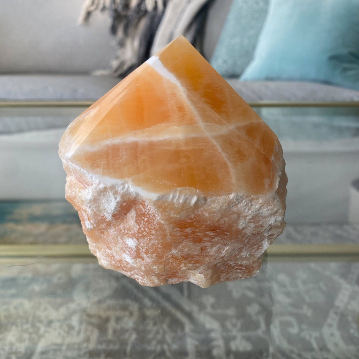 CHUNKY 2.8lb Orange Calcite Top Polish
