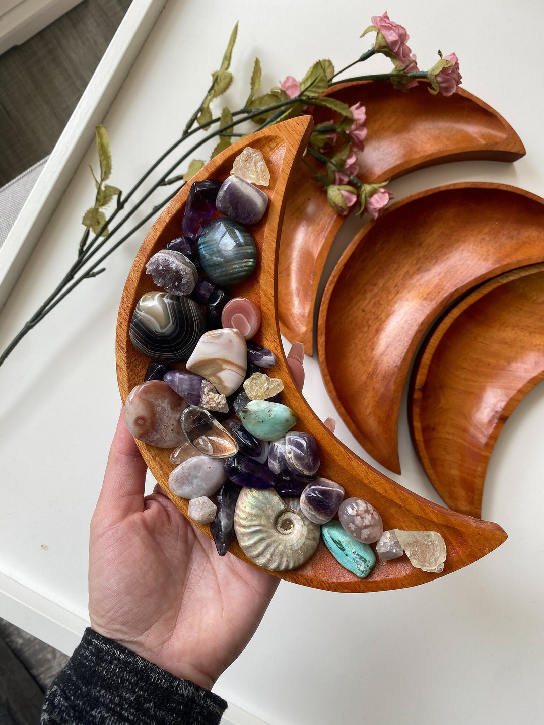 Handmade Moon Wood Bowl
