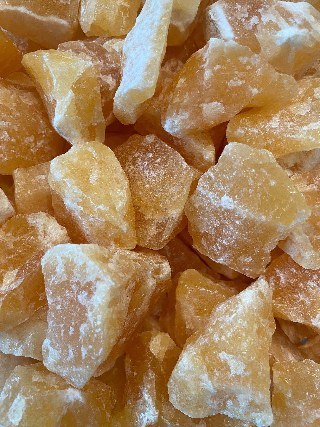 Gummy Orange Calcite Raw Chunk, Small