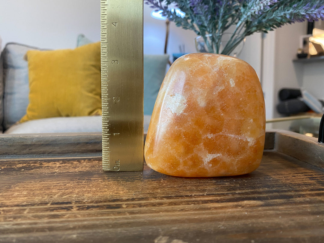 CHUNKY Orange Calcite Polished freeform - Energy Super Charge - Cleansing - Happiness - Solar Plexus - Confidence