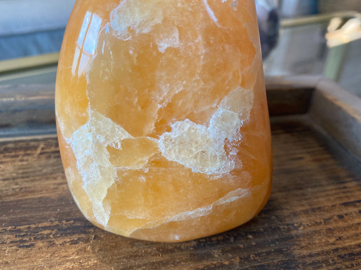 CHUNKY Orange Calcite Polished freeform - Energy Super Charge - Cleansing - Happiness - Solar Plexus - Confidence