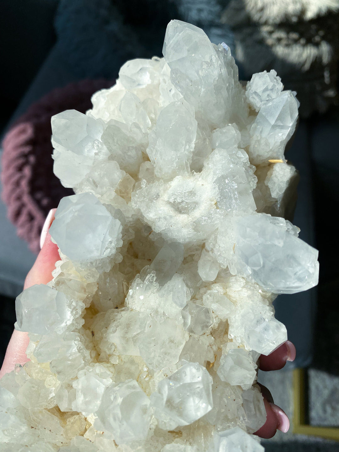 XXL Clear Quartz Pineapple Quartz Cluster Statement Piece