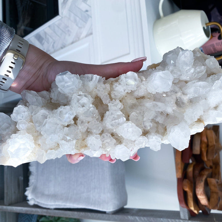 XXL Clear Quartz Pineapple Quartz Cluster Statement Piece