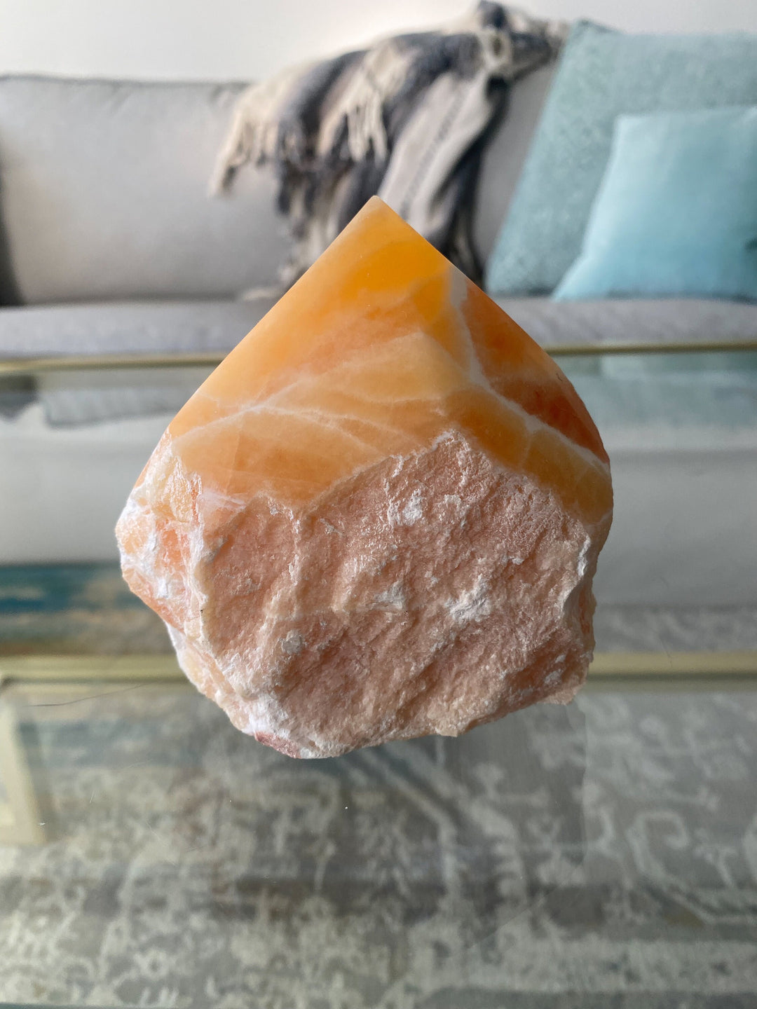 CHUNKY 2.8lb Orange Calcite Top Polish