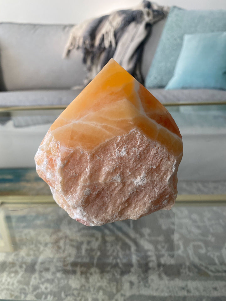 CHUNKY 2.8lb Orange Calcite Top Polish