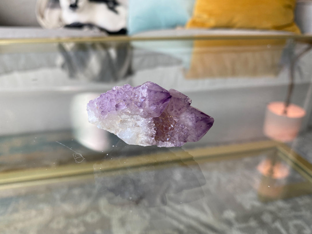 Deep Purple Spirit Quartz Point - 50 grams - Get Exact item - Harmony - Alignment - Aura Cleanse - Cactus Quartz - Small, Medium