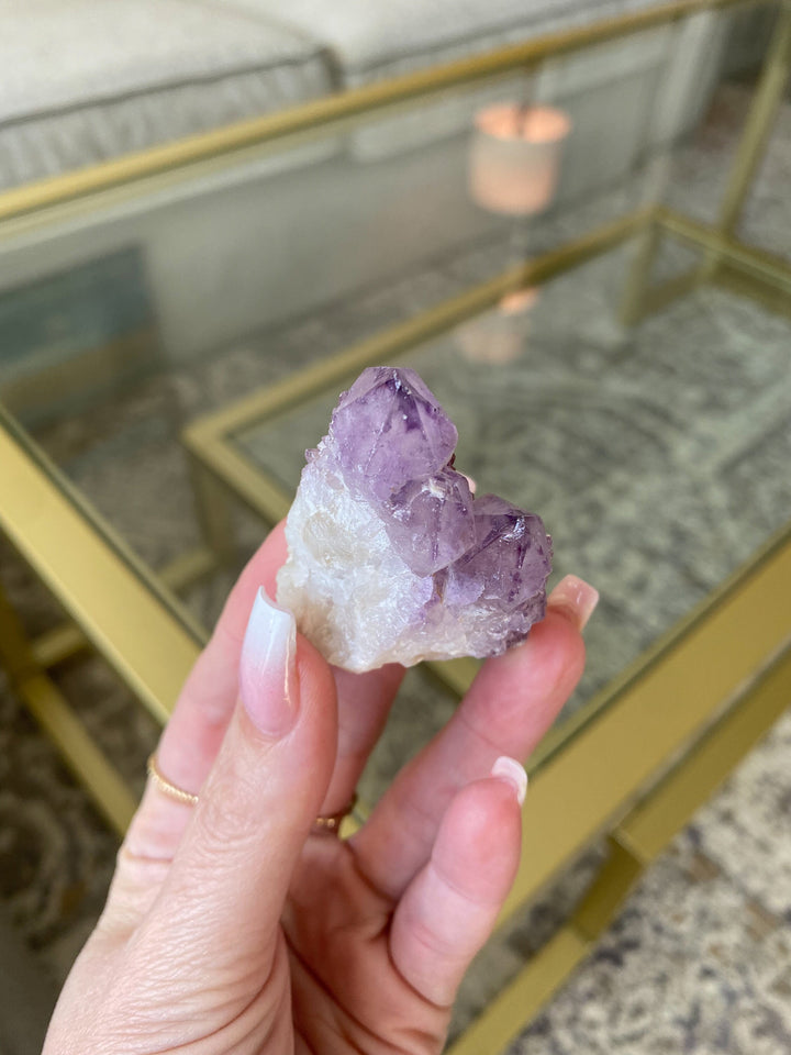 Deep Purple Spirit Quartz Point - 50 grams - Get Exact item - Harmony - Alignment - Aura Cleanse - Cactus Quartz - Small, Medium