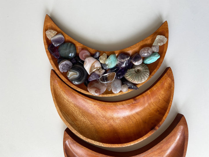 Handmade Moon Wood Bowl