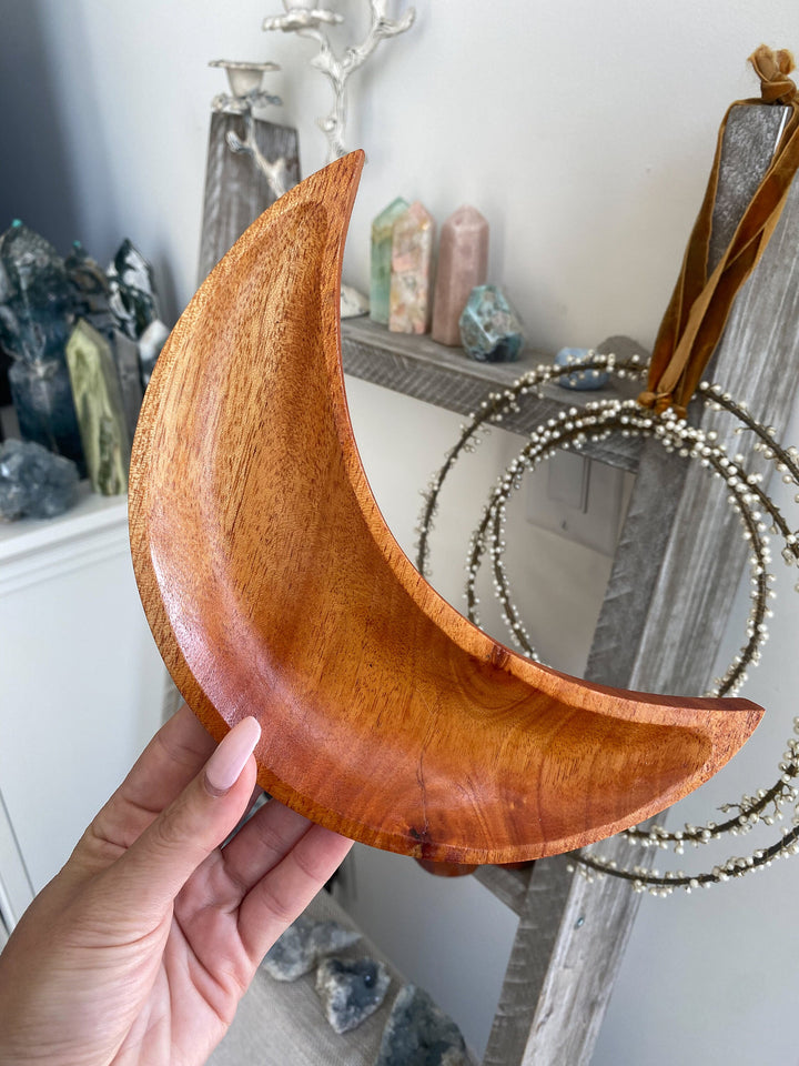Handmade Moon Wood Bowl
