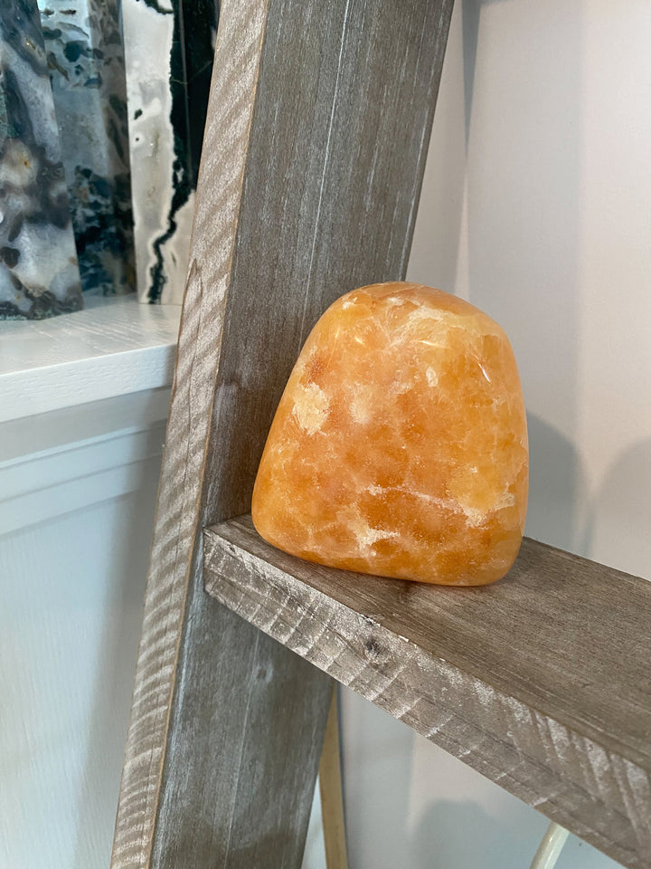 CHUNKY Orange Calcite Polished freeform - Energy Super Charge - Cleansing - Happiness - Solar Plexus - Confidence