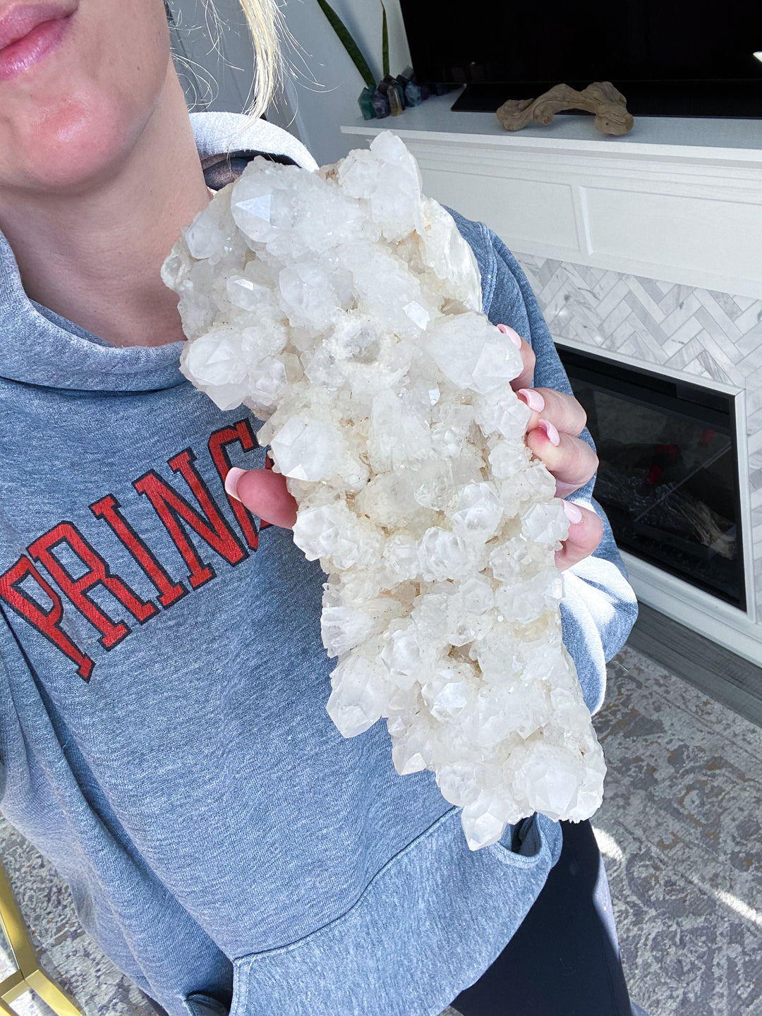 XXL Clear Quartz Pineapple Quartz Cluster Statement Piece