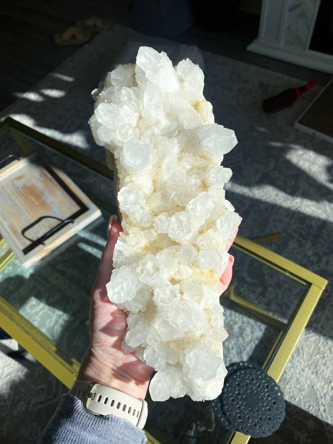 XXL Clear Quartz Pineapple Quartz Cluster Statement Piece