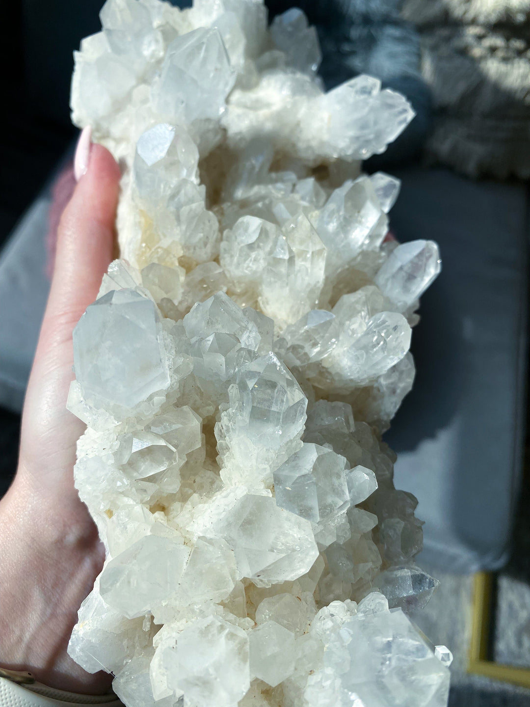 XXL Clear Quartz Pineapple Quartz Cluster Statement Piece