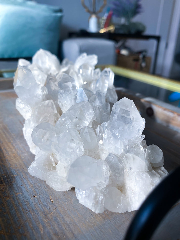 XXL Clear Quartz Pineapple Quartz Cluster Statement Piece