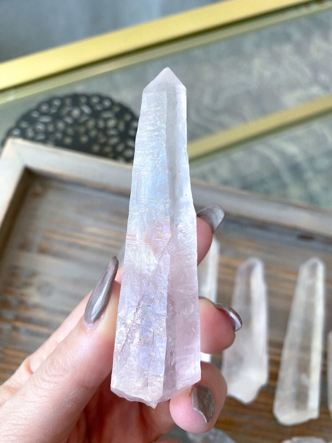 3"-5" Lemurian Empathic Warrior Star Seed Quartz Wands - B quality