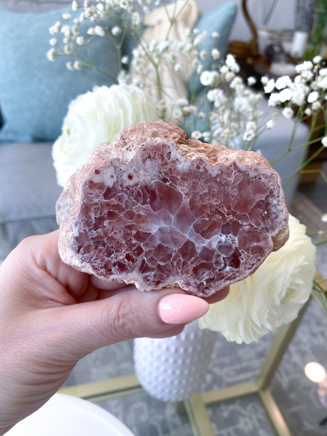 3" Pink Amethyst Slab Slice