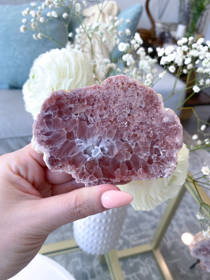 3" Pink Amethyst Slab Slice