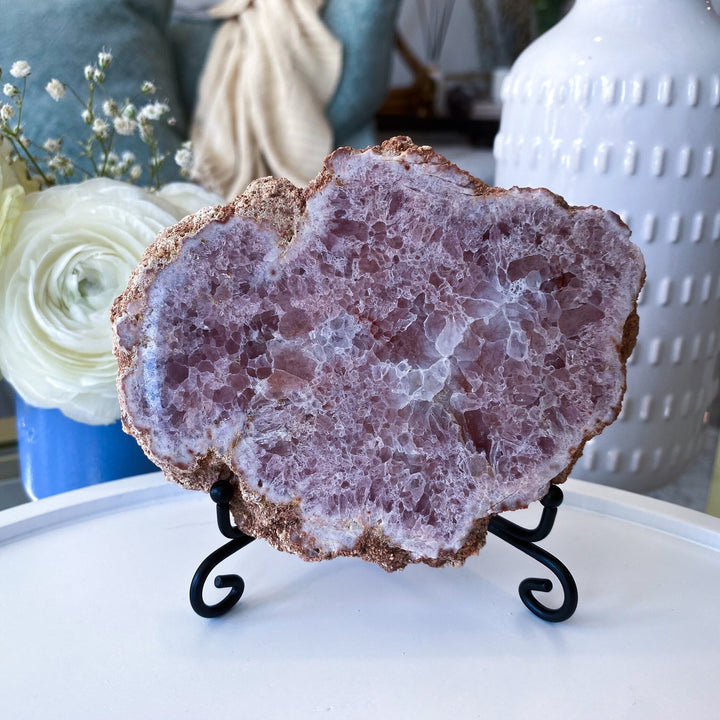 Large 4" Pink Amethyst Slab Slice