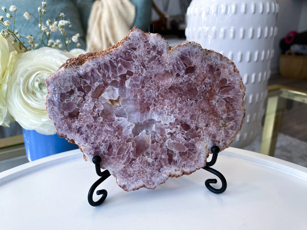 Large 4" Pink Amethyst Slab Slice