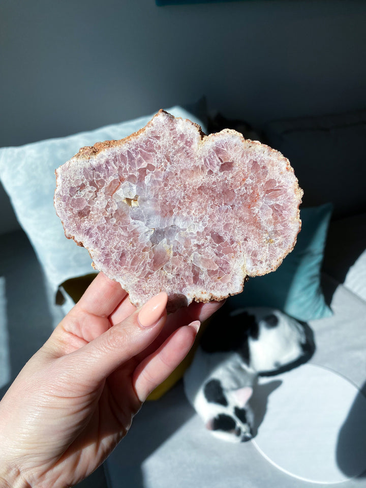 Large 4" Pink Amethyst Slab Slice