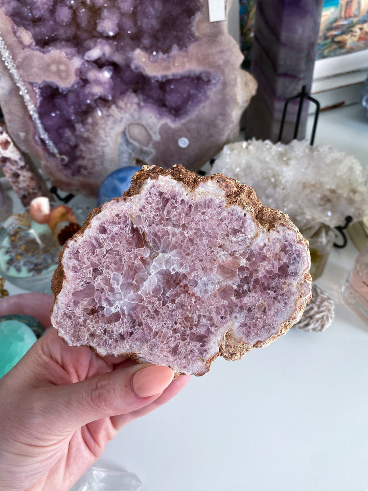 Large 4" Pink Amethyst Slab Slice