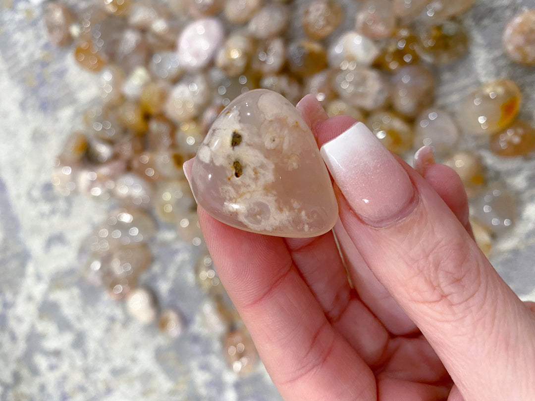 B Quality Flower Agate Tumble