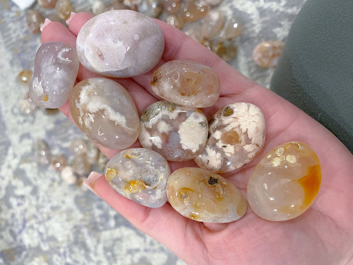 B Quality Flower Agate Tumble