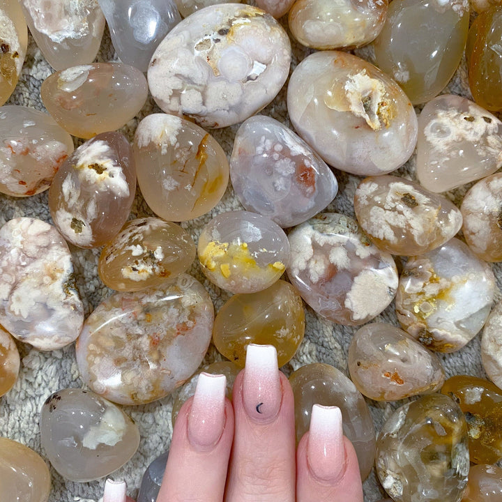 B Quality Flower Agate Tumble