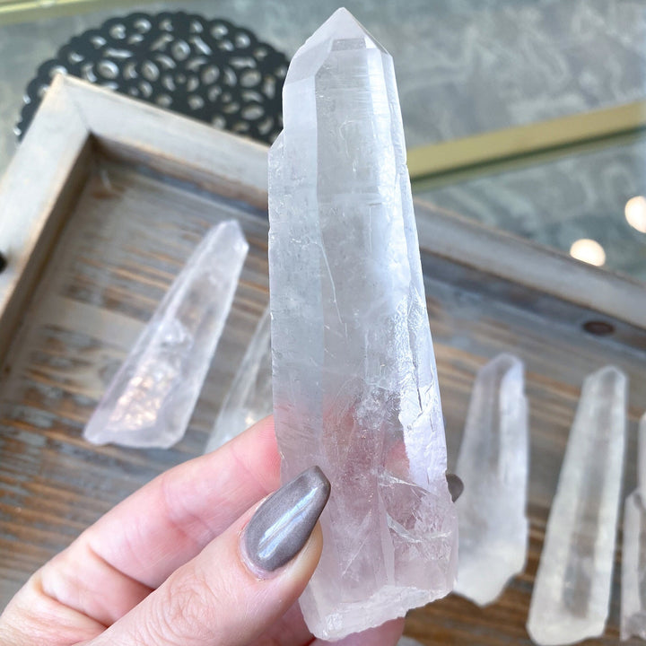 3"-5" Lemurian Empathic Warrior Star Seed Quartz Wands - B quality