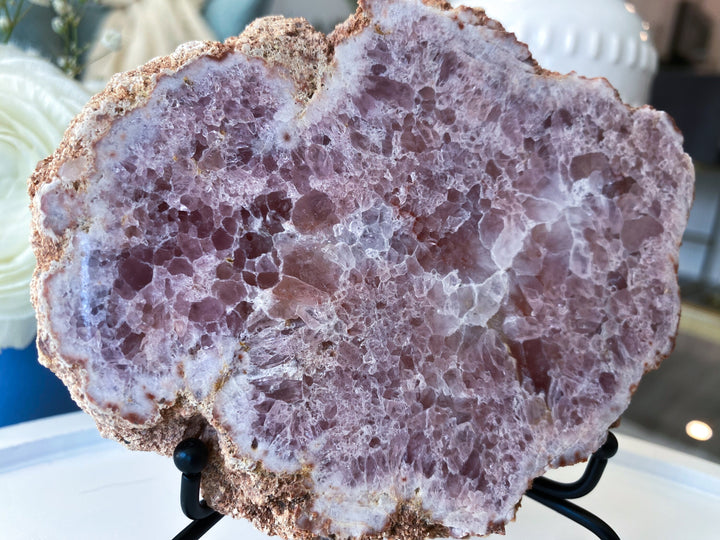 Large 4" Pink Amethyst Slab Slice