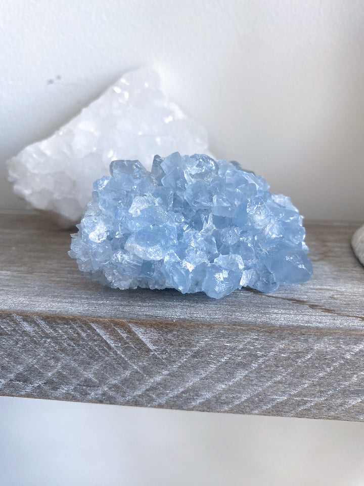 DOUBLE sided Celestite cluster - Get this exact Stone - Angel Crystal - Healing - Psychic Powers - Celestine - Consciousness - Mindfulness