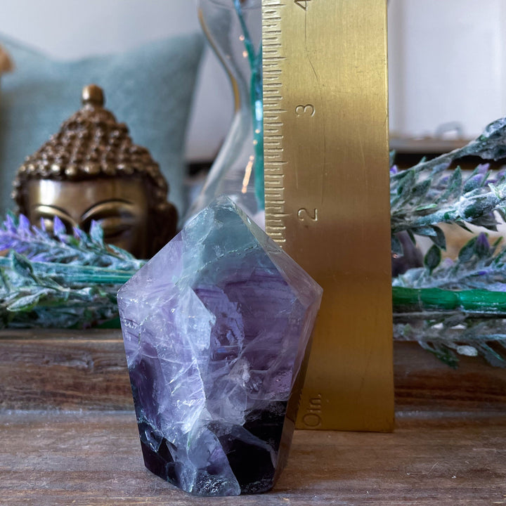 Polished Rainbow Purple Fluorite Point - Get EXACT Stone