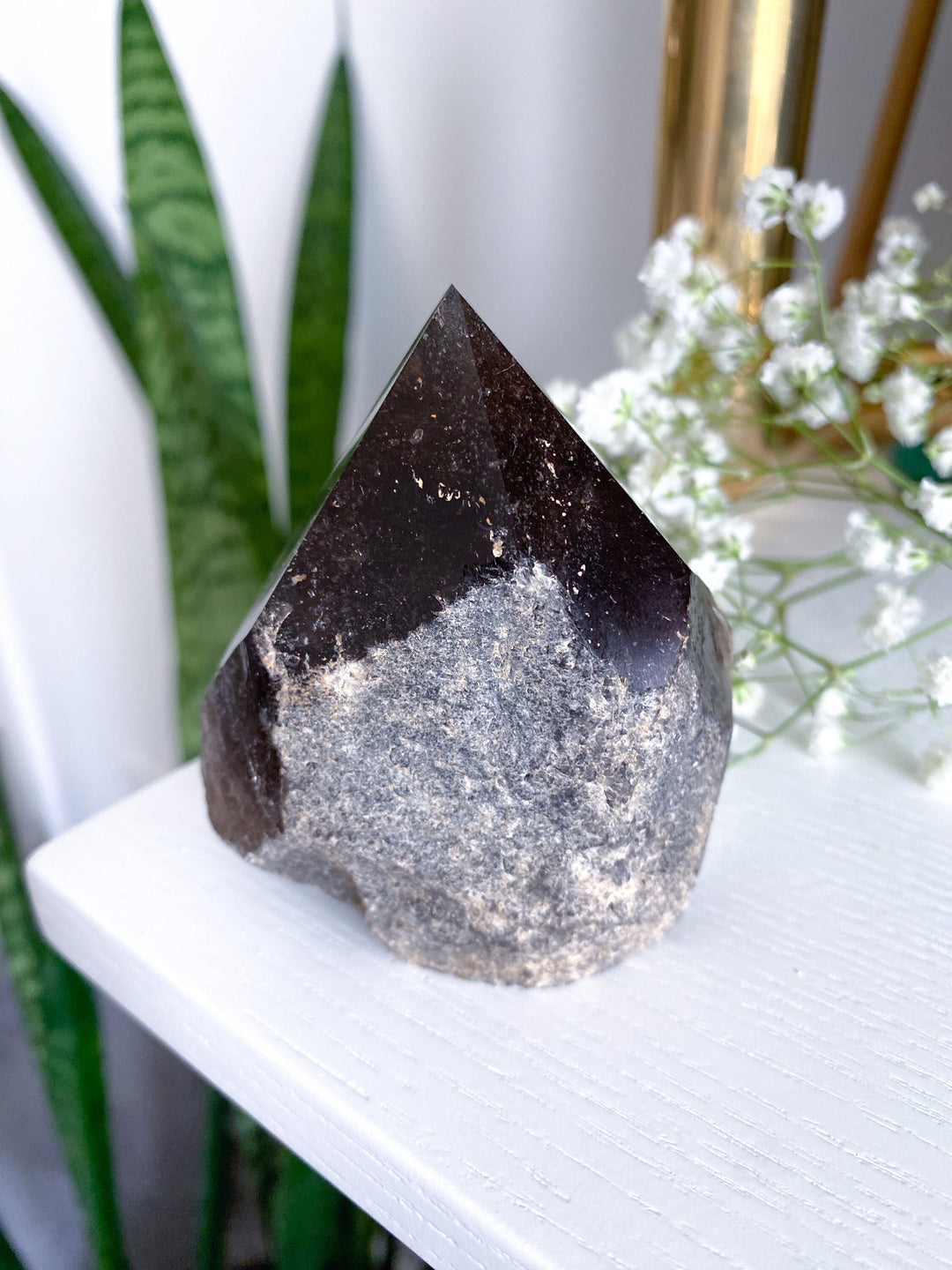 STATEMENT PIECE: Smokey Quartz Top Polish Point .8lbs, 3"