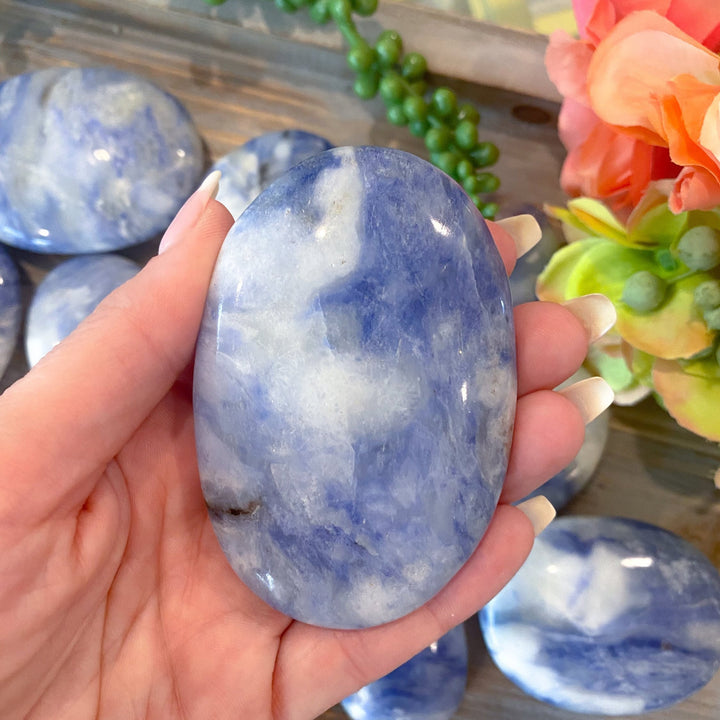 BLUE Afghanite Palm Stone