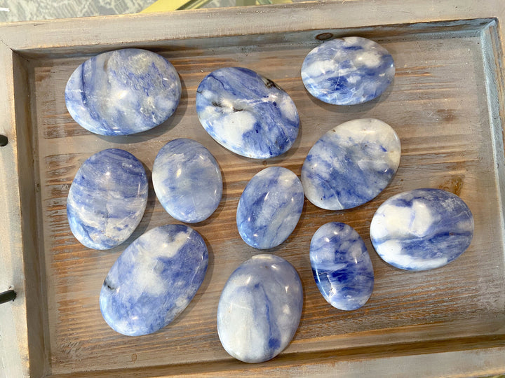 BLUE Afghanite Palm Stone