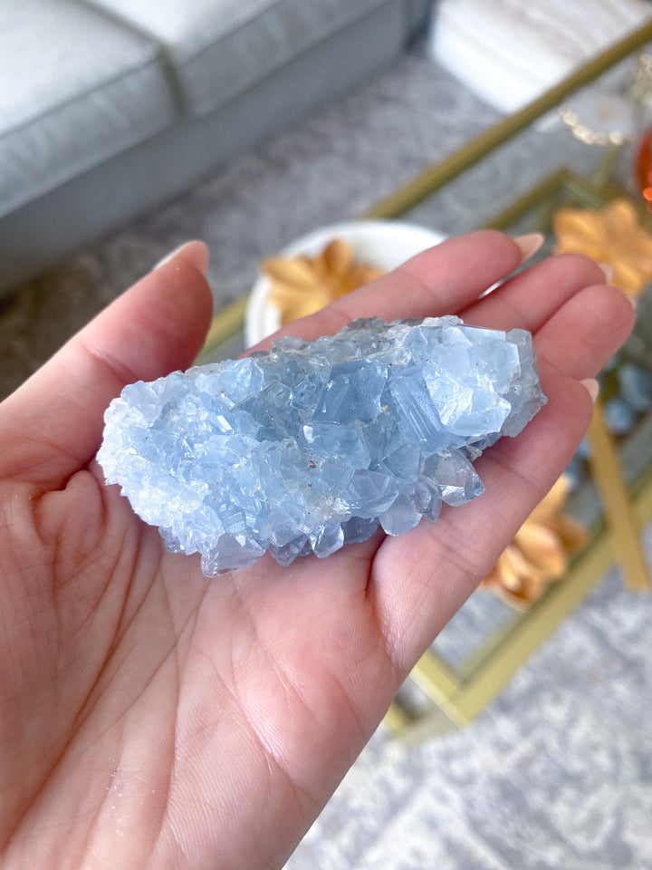 DOUBLE sided Celestite cluster - Get this exact Stone - Angel Crystal - Healing - Psychic Powers - Celestine - Consciousness - Mindfulness