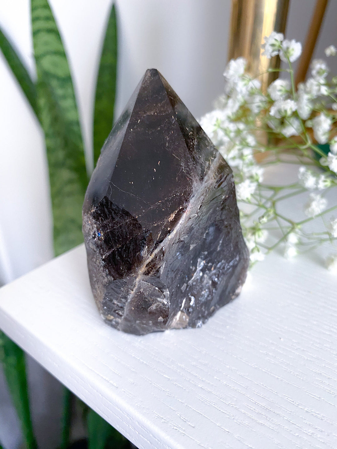 STATEMENT PIECE: Smokey Quartz Top Polish Point .8lbs, 3"