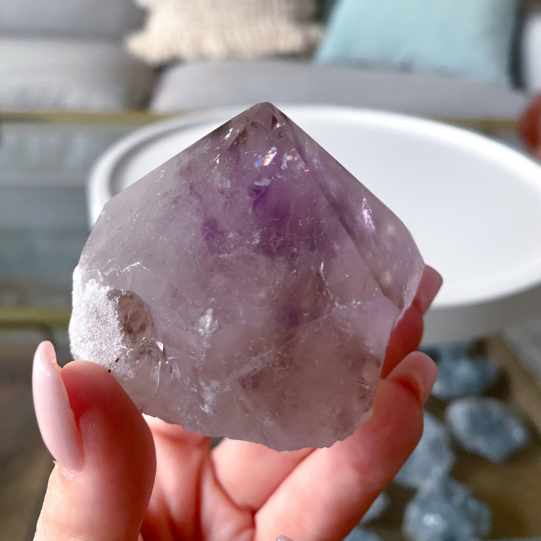 Brandenburg Amethyst Point - Protection Stone - Energy Cleanse Crystal - Calming Crystal - Creativity - Psychic Protection