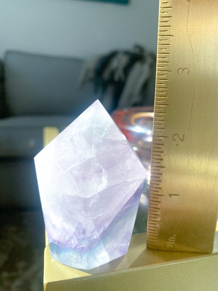 Polished Rainbow Unicorn Fluorite Point - Get this EXACT Stone - Protection - Aura Cleanse - Communication - Visions