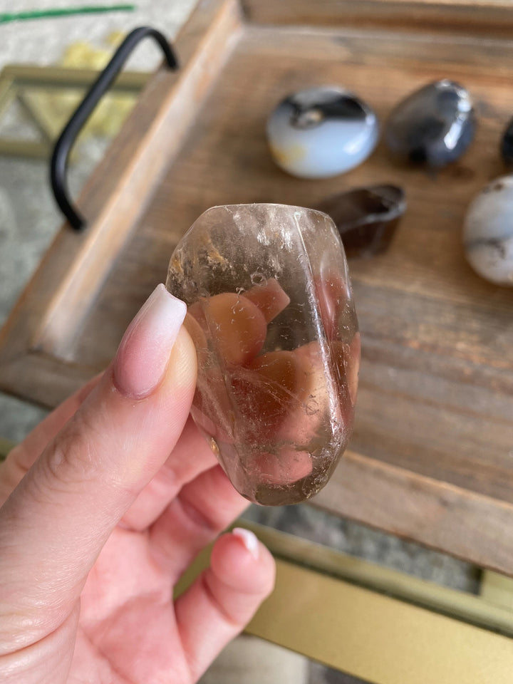 Faceted Smokey Quartz Pebble