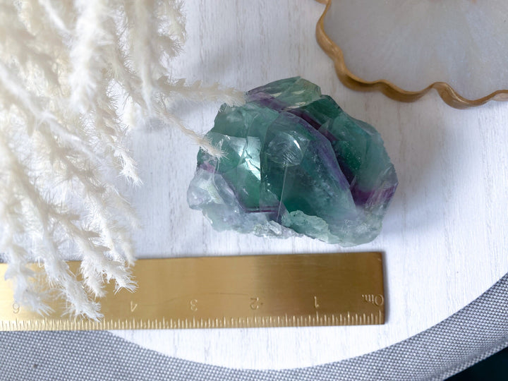 Chunky Polished Rainbow Fluorite Point - Purple & Green - Get this EXACT Stone - Protection - Aura Cleanse - Communication - Top Polish