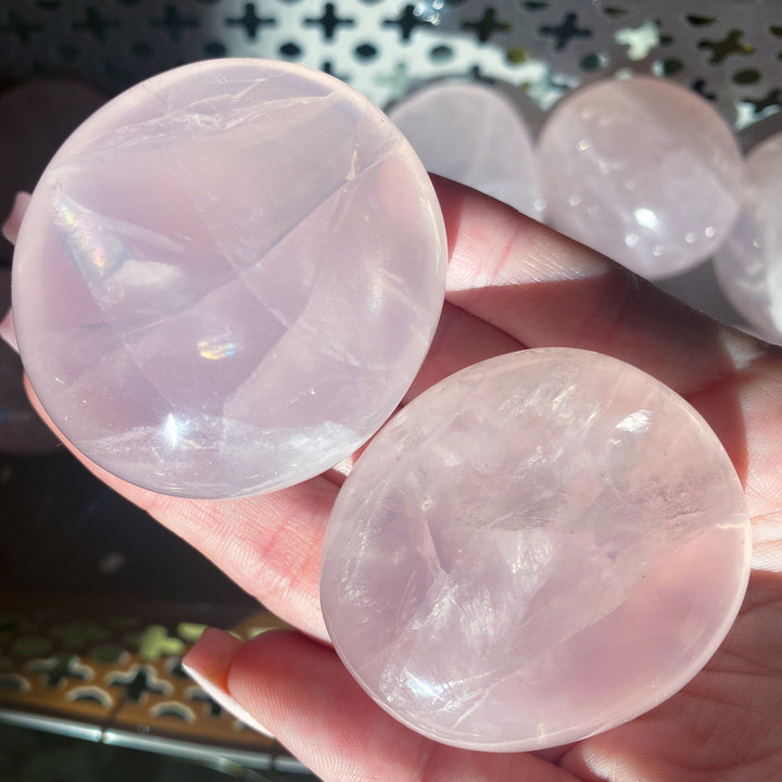 BEAUTIFUL Rose Quartz Palm Stone