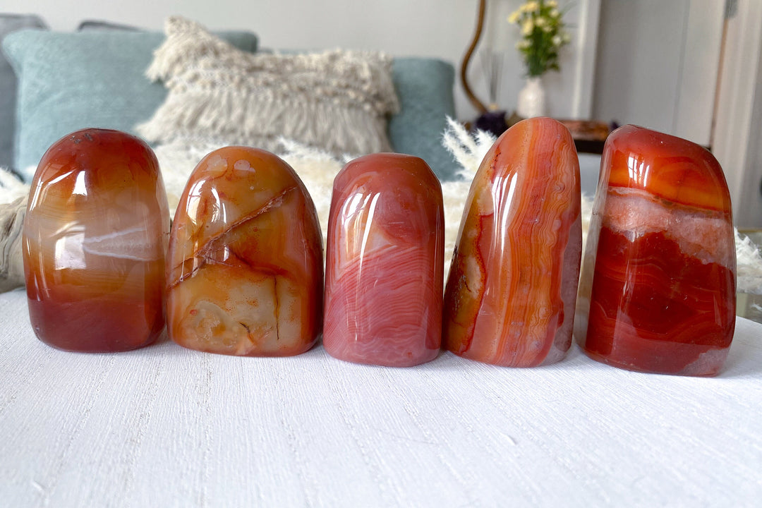 GROUNDING Carnelian Free Form - Courage Crystal - Strength - Protection - Root, Sacral, Solar Plexus Chakra