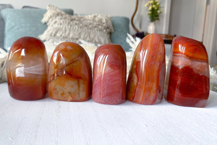 GROUNDING Carnelian Free Form - Courage Crystal - Strength - Protection - Root, Sacral, Solar Plexus Chakra
