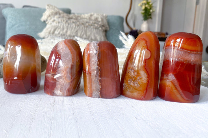 GROUNDING Carnelian Free Form - Courage Crystal - Strength - Protection - Root, Sacral, Solar Plexus Chakra